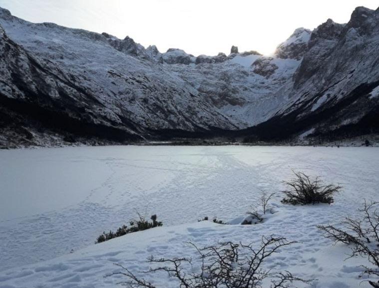 Laguna Esmeralda en Invierno