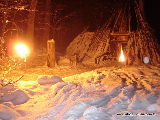 Refugio para la cena de la excursión Nieve y Fuego